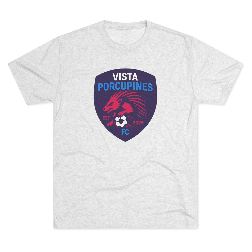 VISTA Porcupines ADULT Unisex Tri-Blend Crew Tee, ultimate softness
