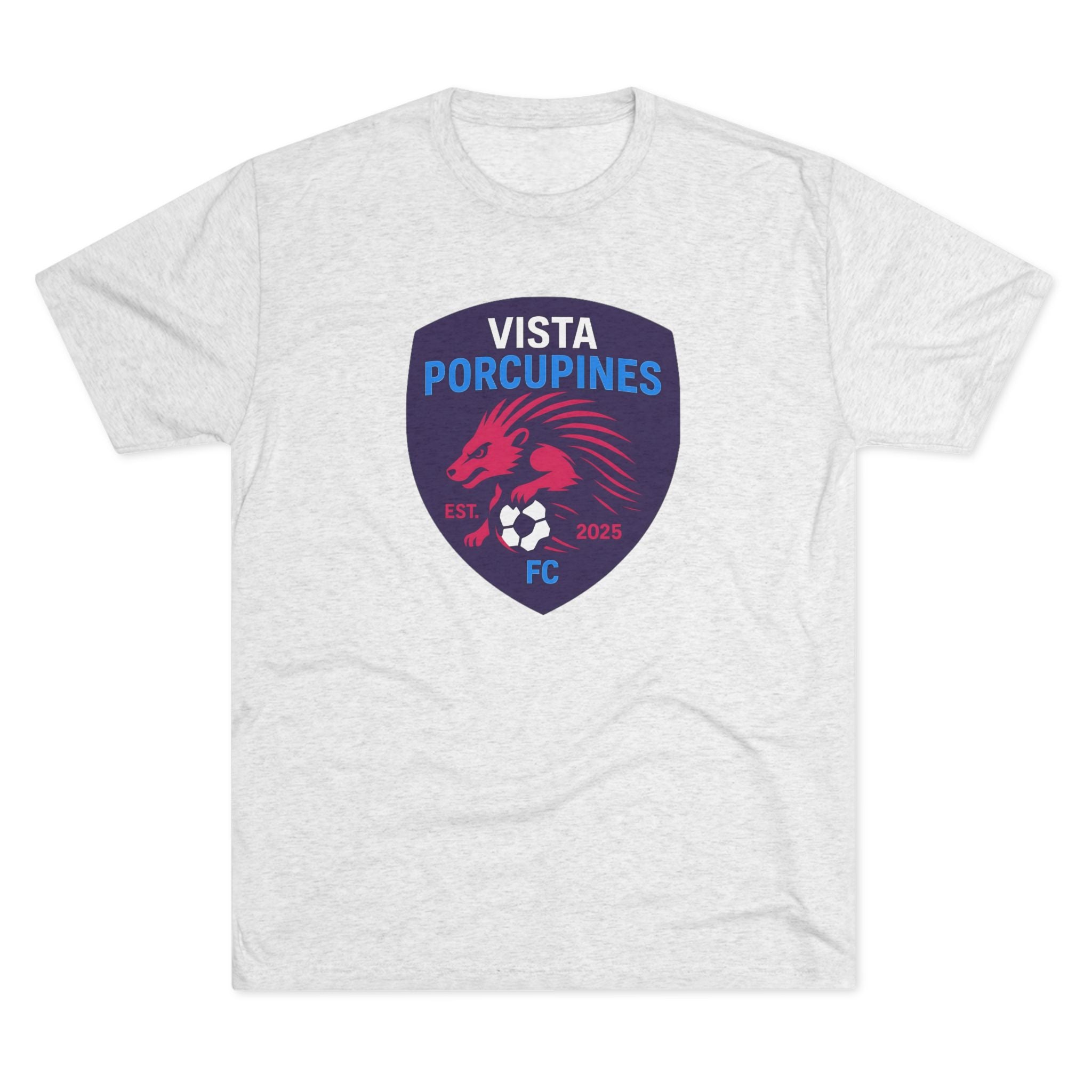 VISTA Porcupines ADULT Unisex Tri-Blend Crew Tee, ultimate softness
