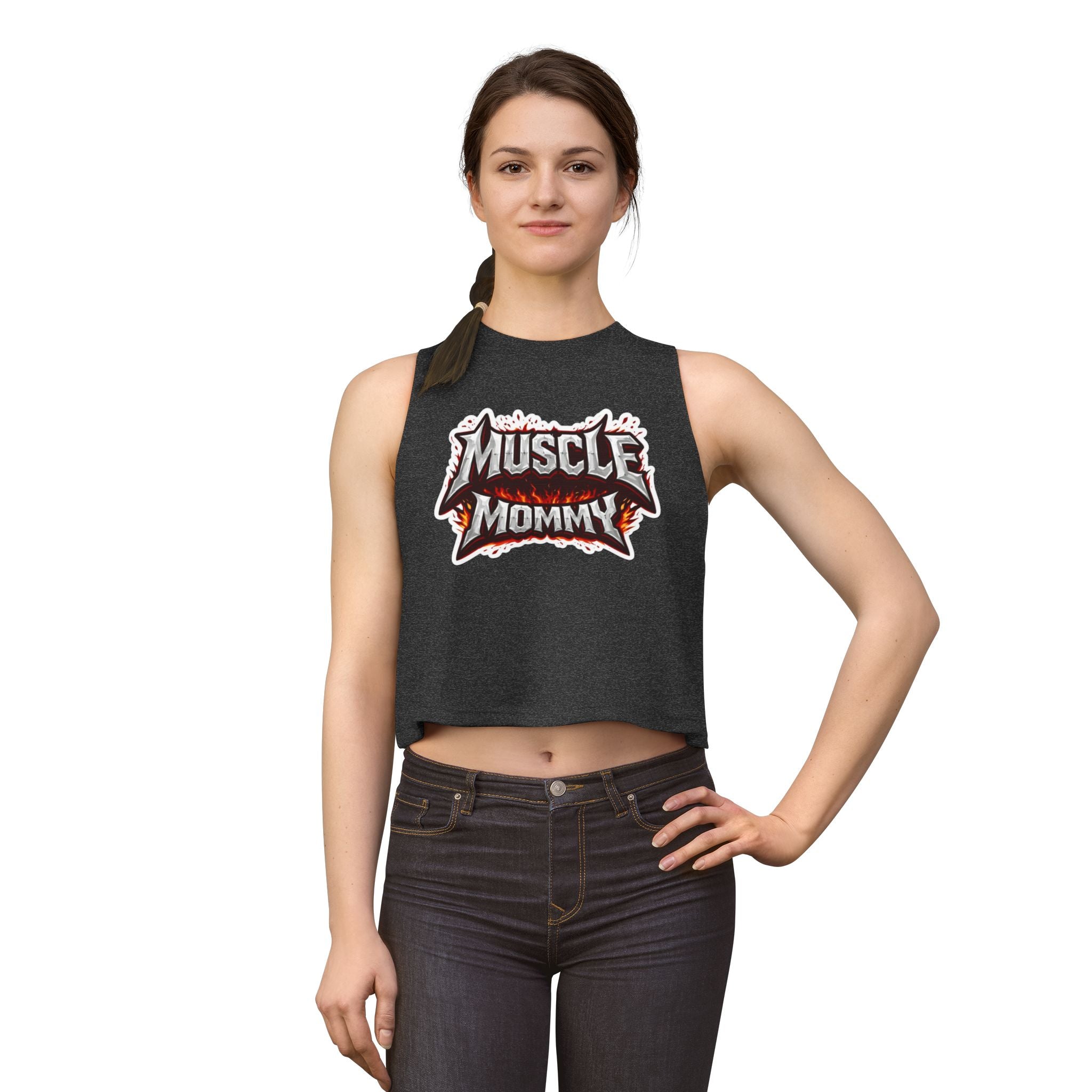 Muscle Mommy Crop Tank Top