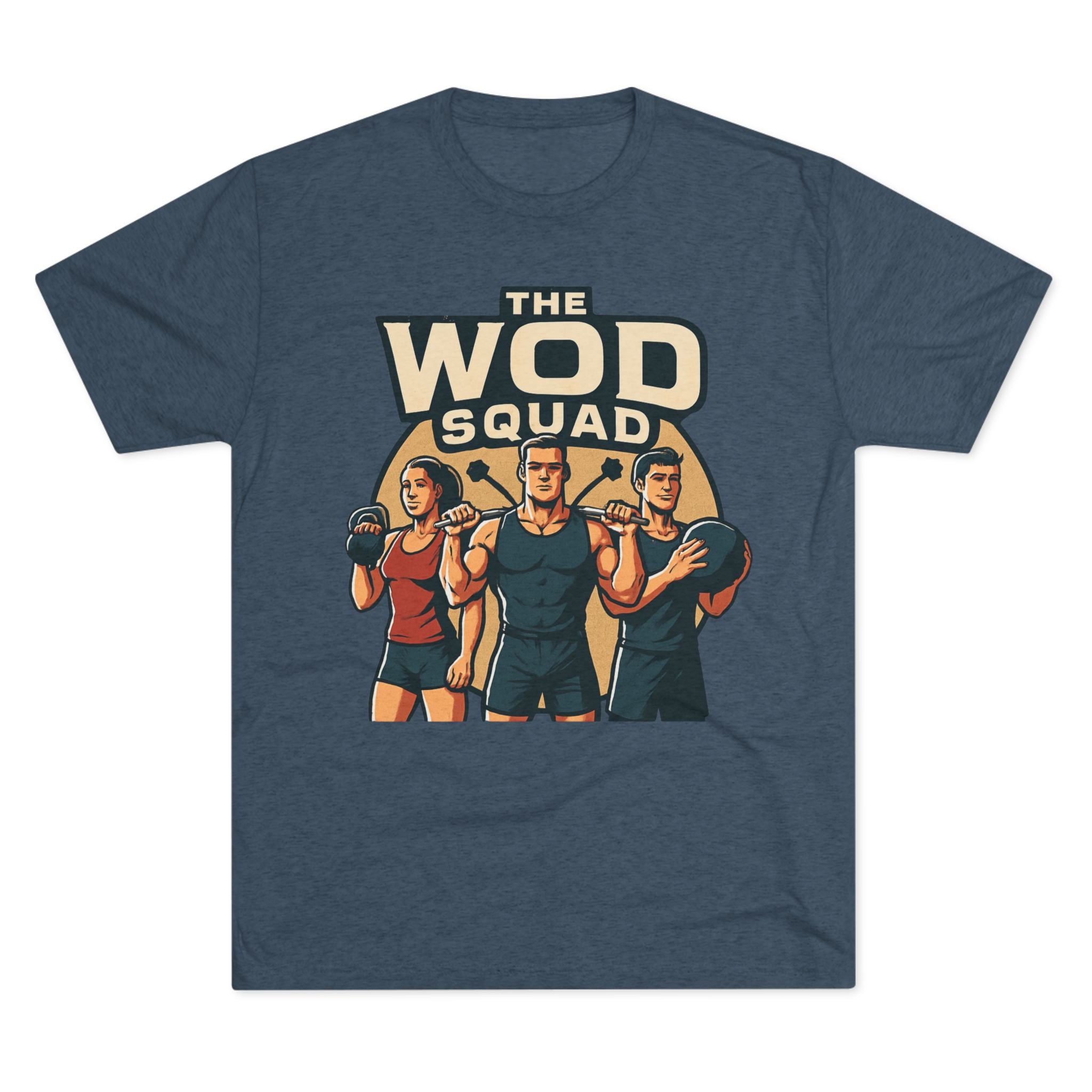 WOD Squad T-Shirt — "The WOD Squad" CrossFit Gym Tee (Back: "Friends Don't Let Friends Skip WODs")
