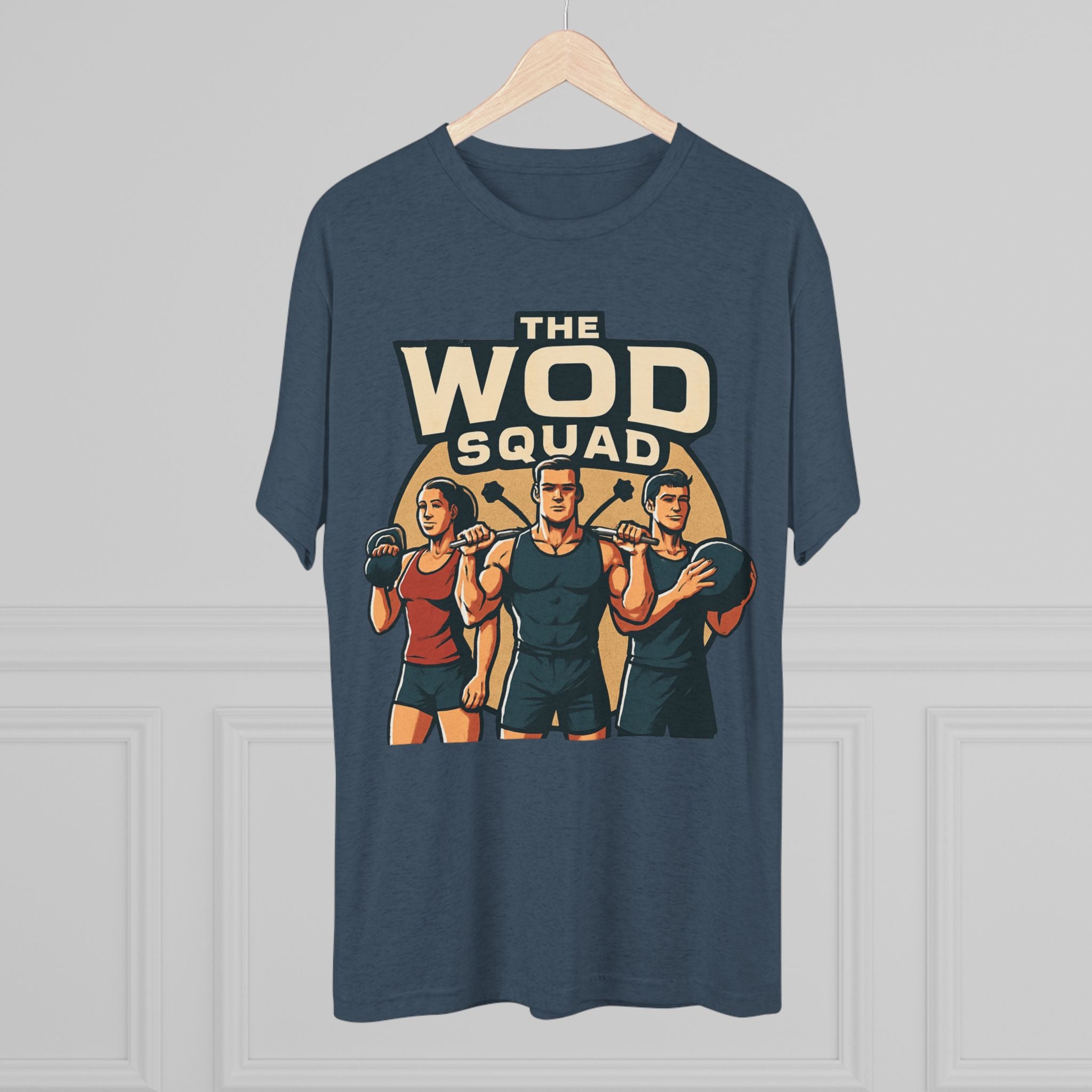 WOD Squad T-Shirt — "The WOD Squad" CrossFit Gym Tee (Back: "Friends Don't Let Friends Skip WODs")