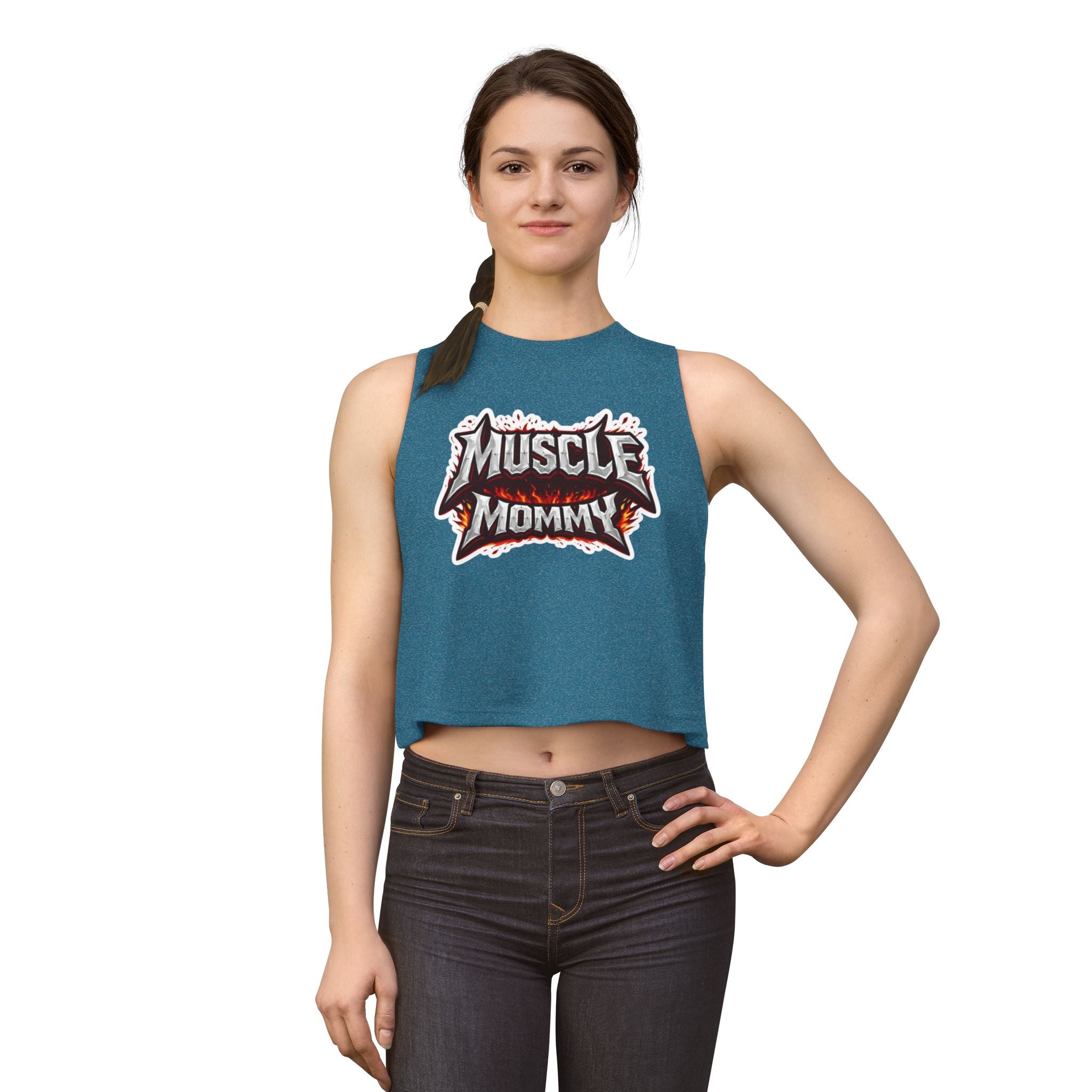 Muscle Mommy Crop Tank Top