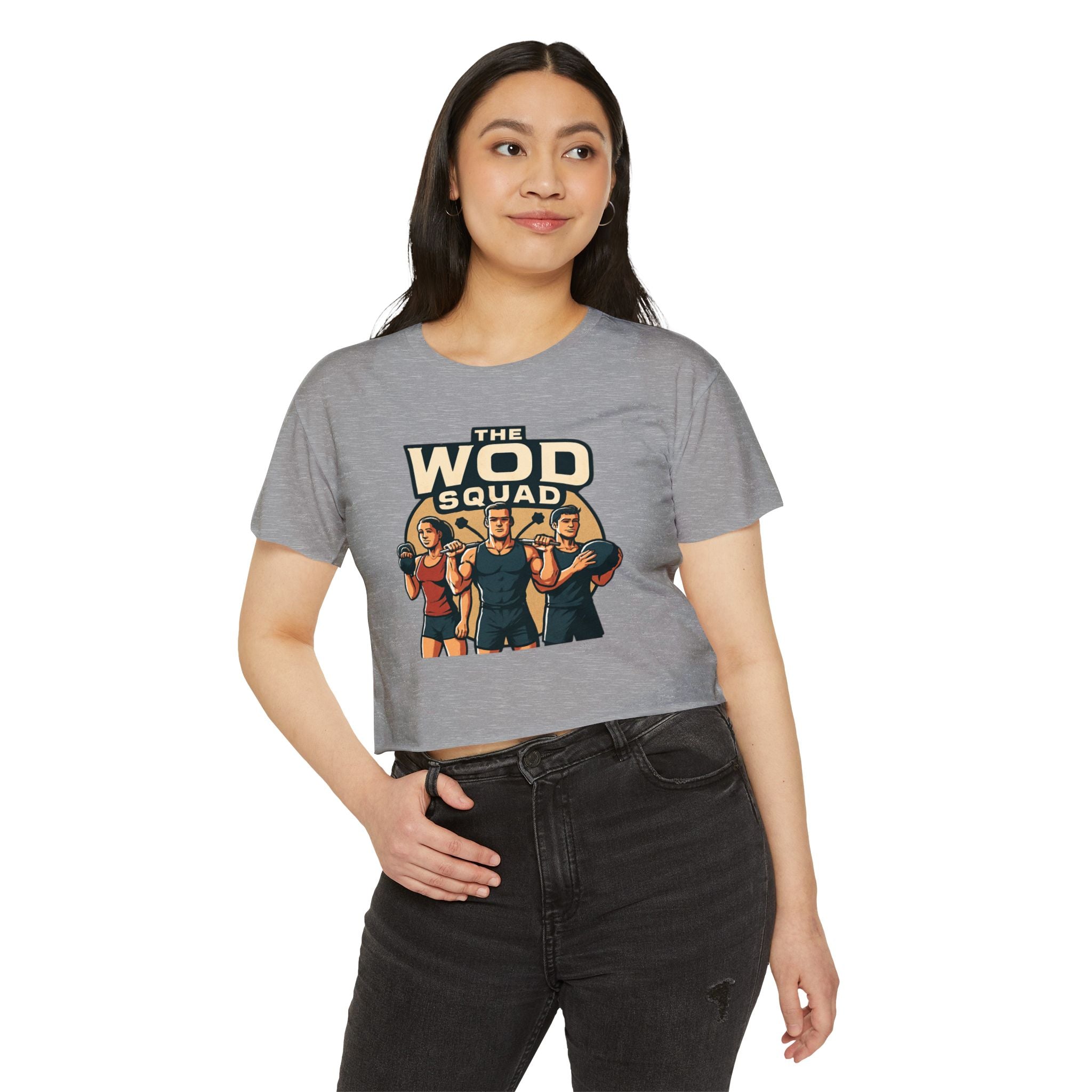 WOD Squad Crop Top — "Friends Don’t Let Friends Skip WODs" Women’s Fitness Festival Tee