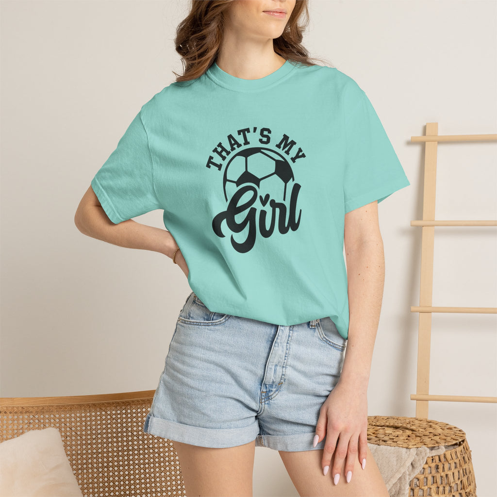 That's My Girl Soccer T-Shirt-CHALKY MINT is Fury Turq
