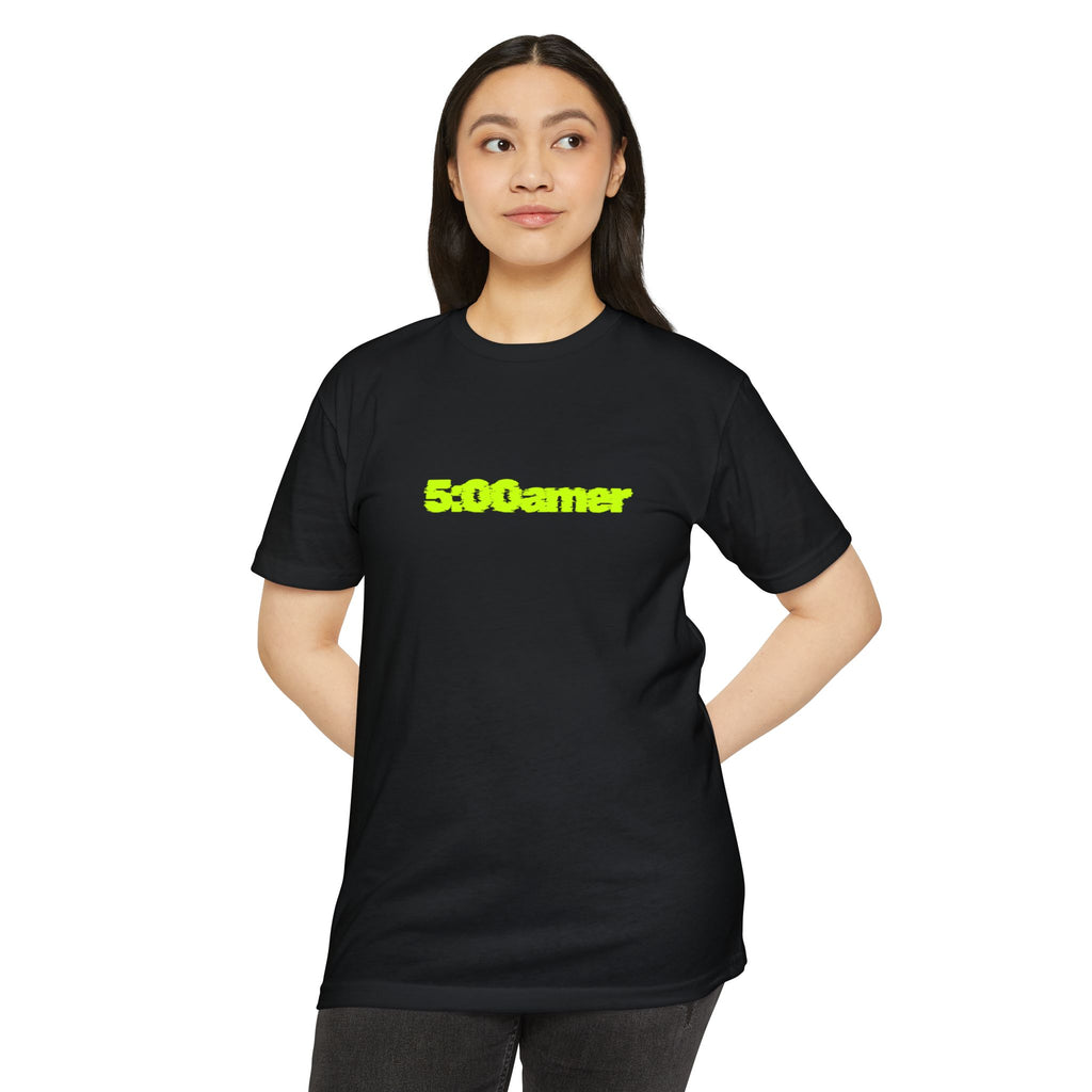 5:00 amer Neon Graphic Tee  “Sacrificing Sleep to Be Stronger Than You”
