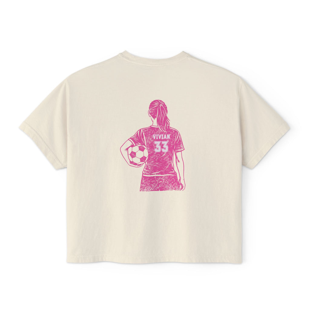 VISTA Fury Personalized Soccer Player Women's Boxy Tee