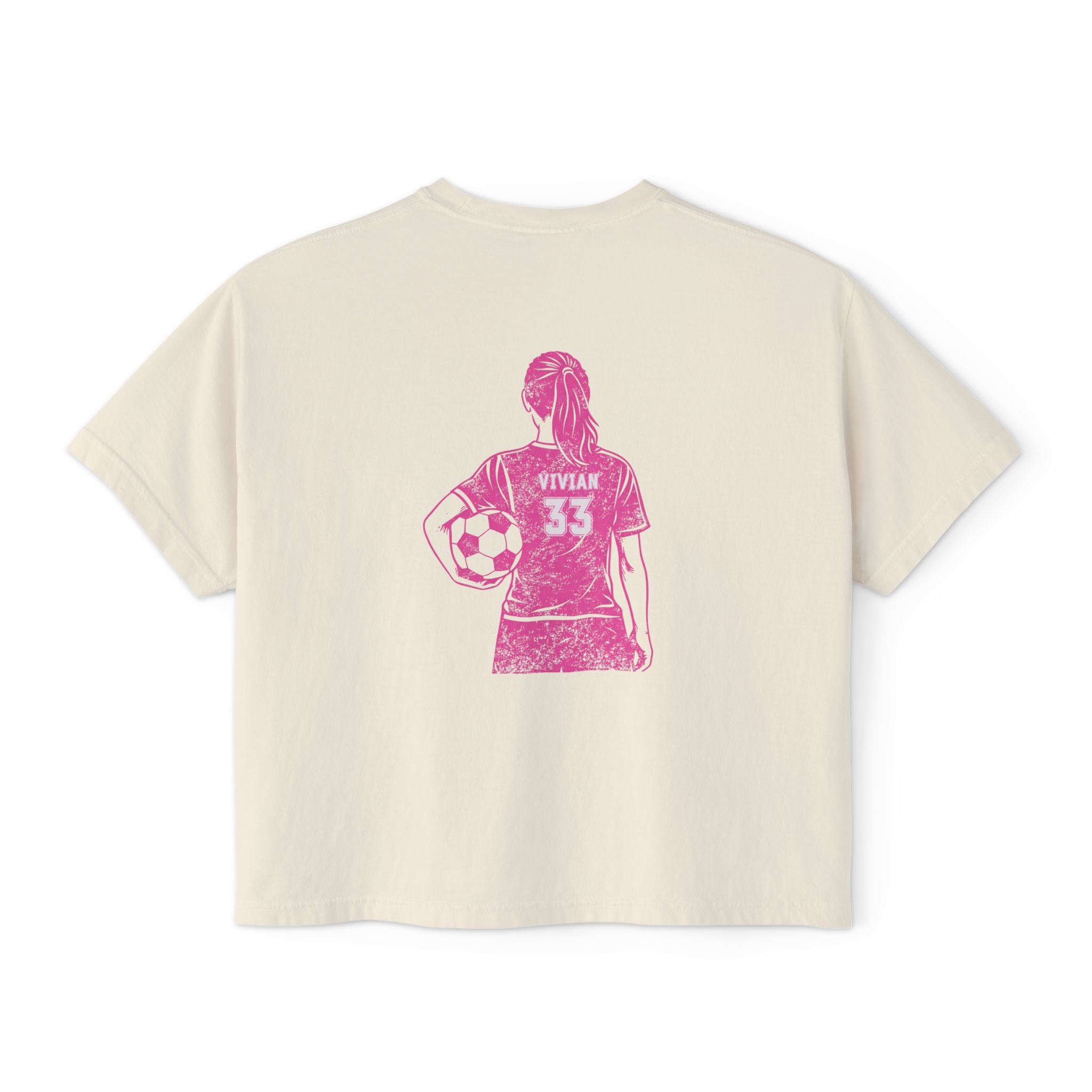 VISTA Fury Personalized Soccer Player Women's Boxy Tee