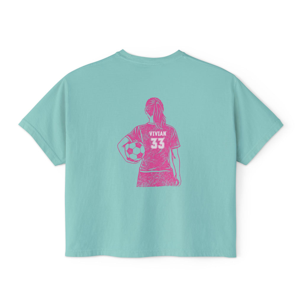 VISTA Fury Personalized Soccer Player Women's Boxy Tee