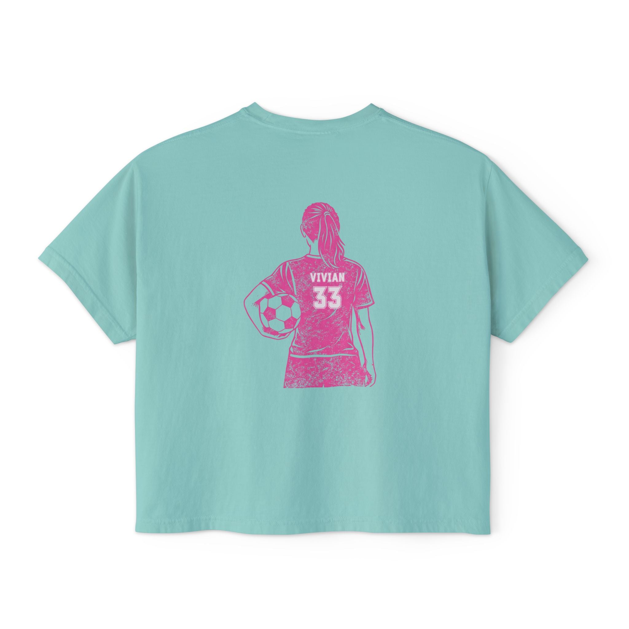 VISTA Fury Personalized Soccer Player Women's Boxy Tee