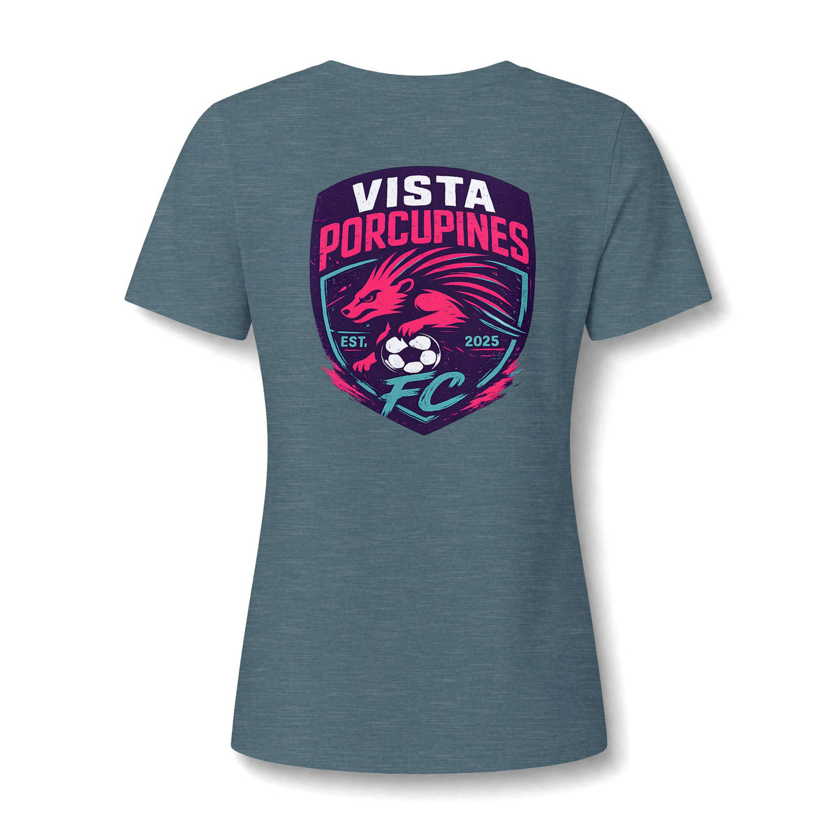 VISTA Porcupines-Women's Relaxed Heather V-Neck Tee