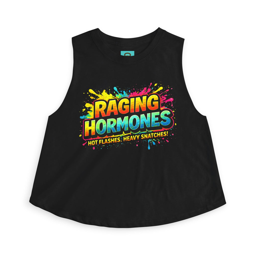 Raging Hormones Crop Top – Funny Menopause Tank (‘Hot Flashes, Heavy Snatches’)