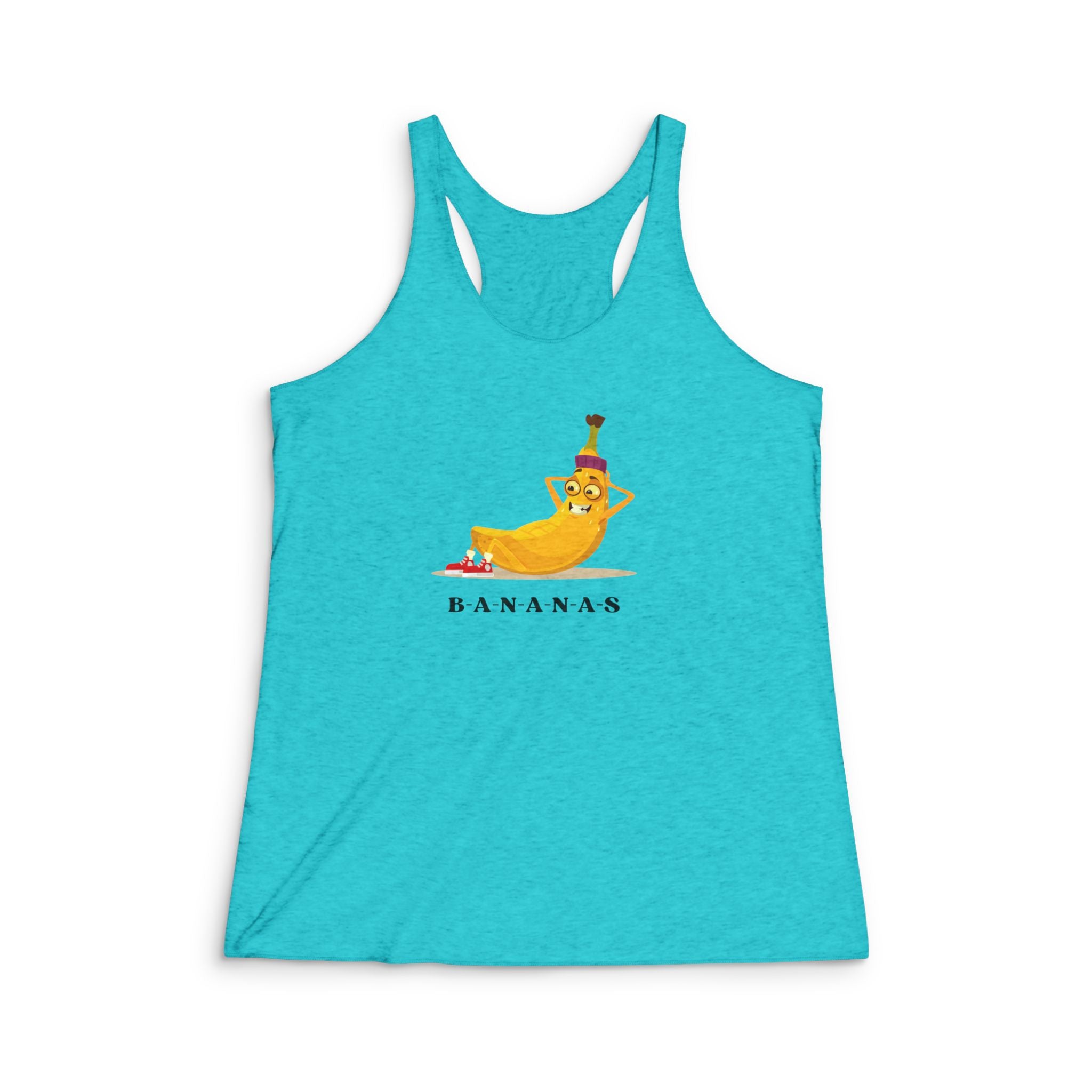 Banana Lounge Women's Racerback Tank — Cute Relaxing Banana Graphic