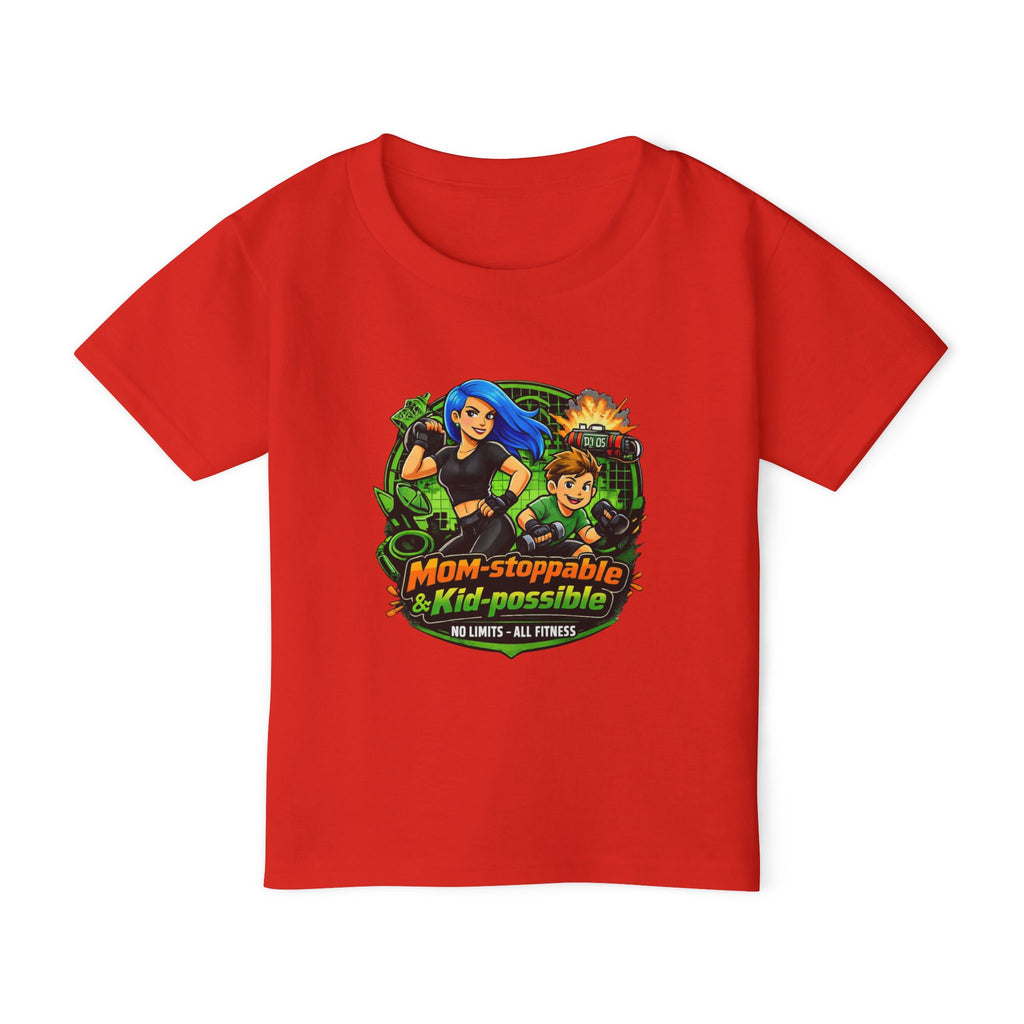 Mom-stoppable & Kid-possible Toddler T-Shirt – Cute Supermom Graphic Tee