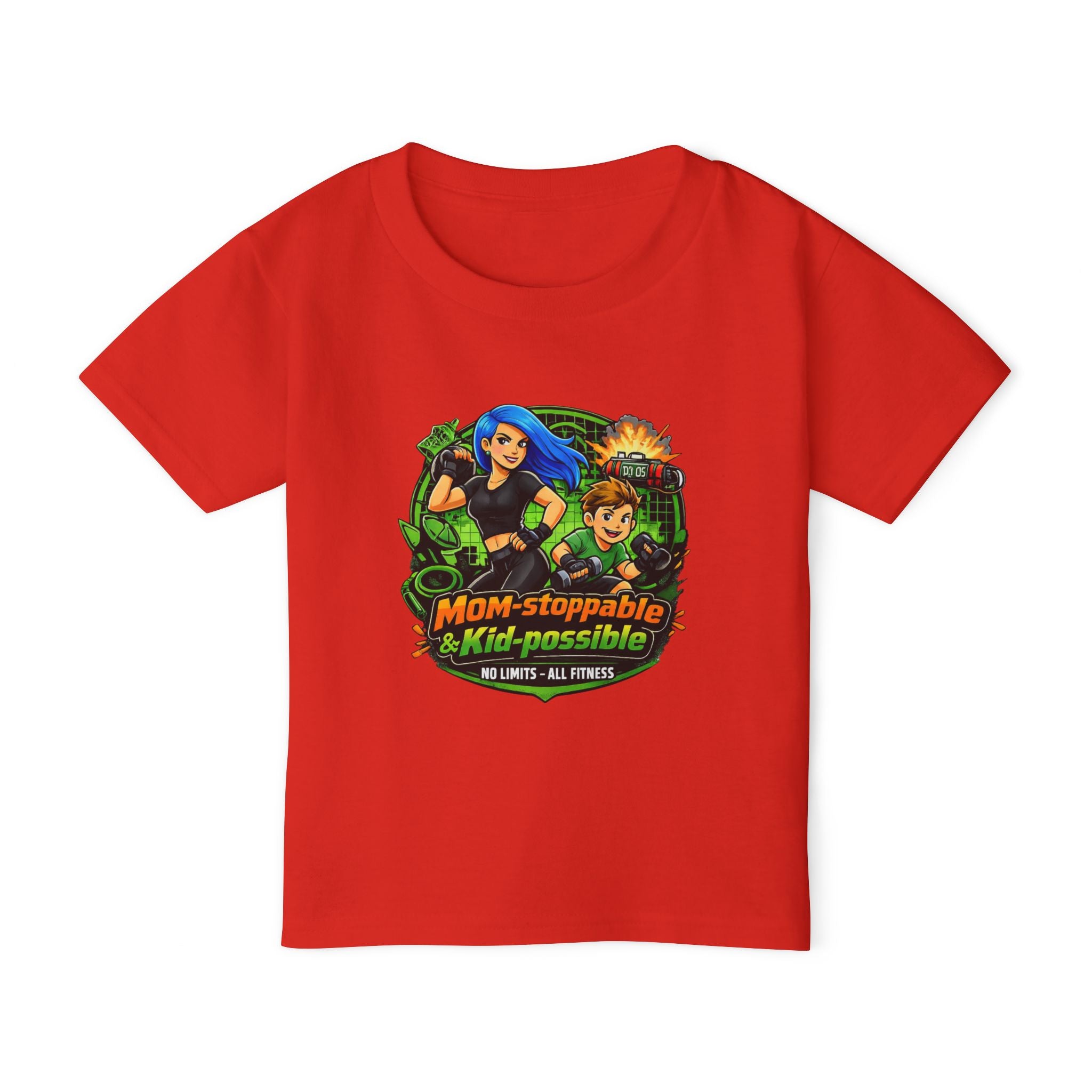 Mom-stoppable & Kid-possible Toddler T-Shirt – Cute Supermom Graphic Tee