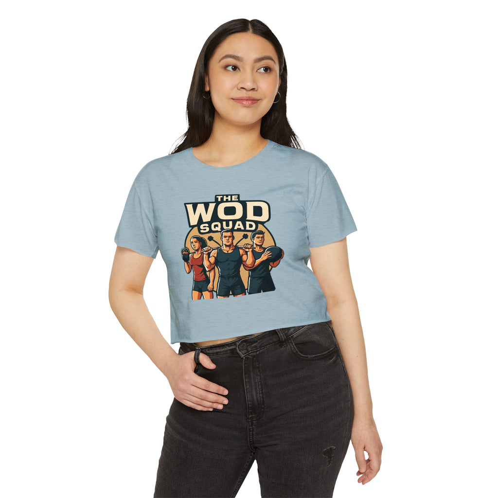 WOD Squad Crop Top — "Friends Don’t Let Friends Skip WODs" Women’s Fitness Festival Tee