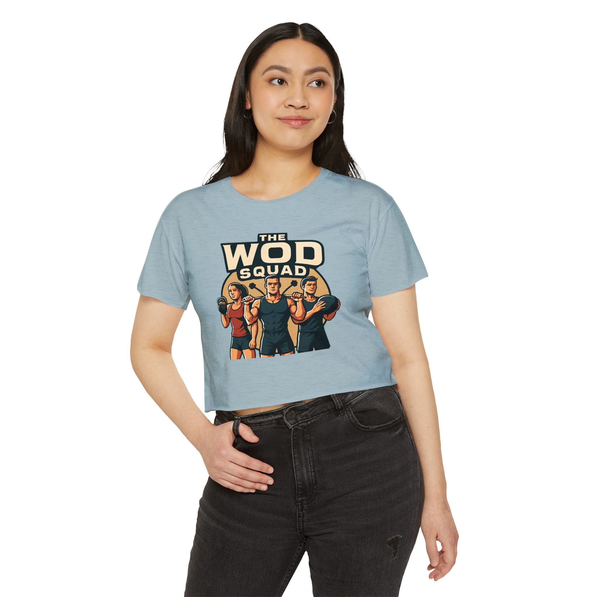 WOD Squad Crop Top — "Friends Don’t Let Friends Skip WODs" Women’s Fitness Festival Tee