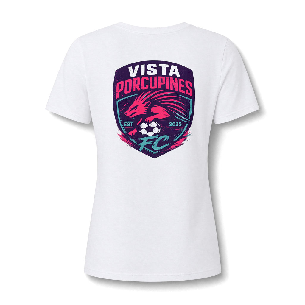 VISTA Porcupines-Women's Relaxed Heather V-Neck Tee