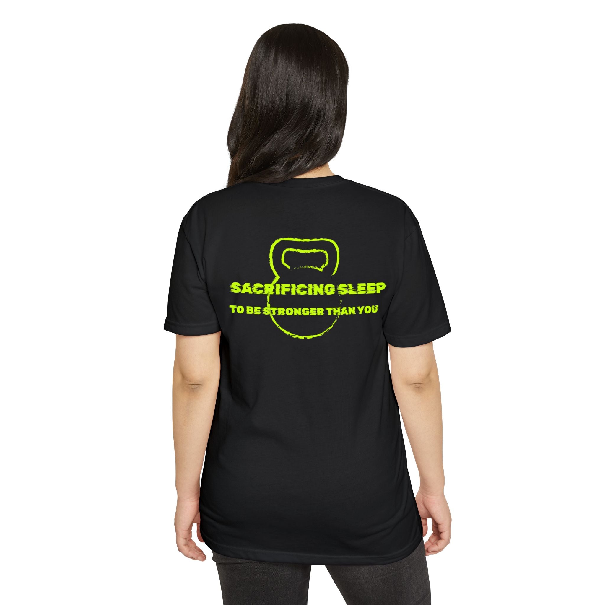 5:00 amer Neon Graphic Tee  “Sacrificing Sleep to Be Stronger Than You”