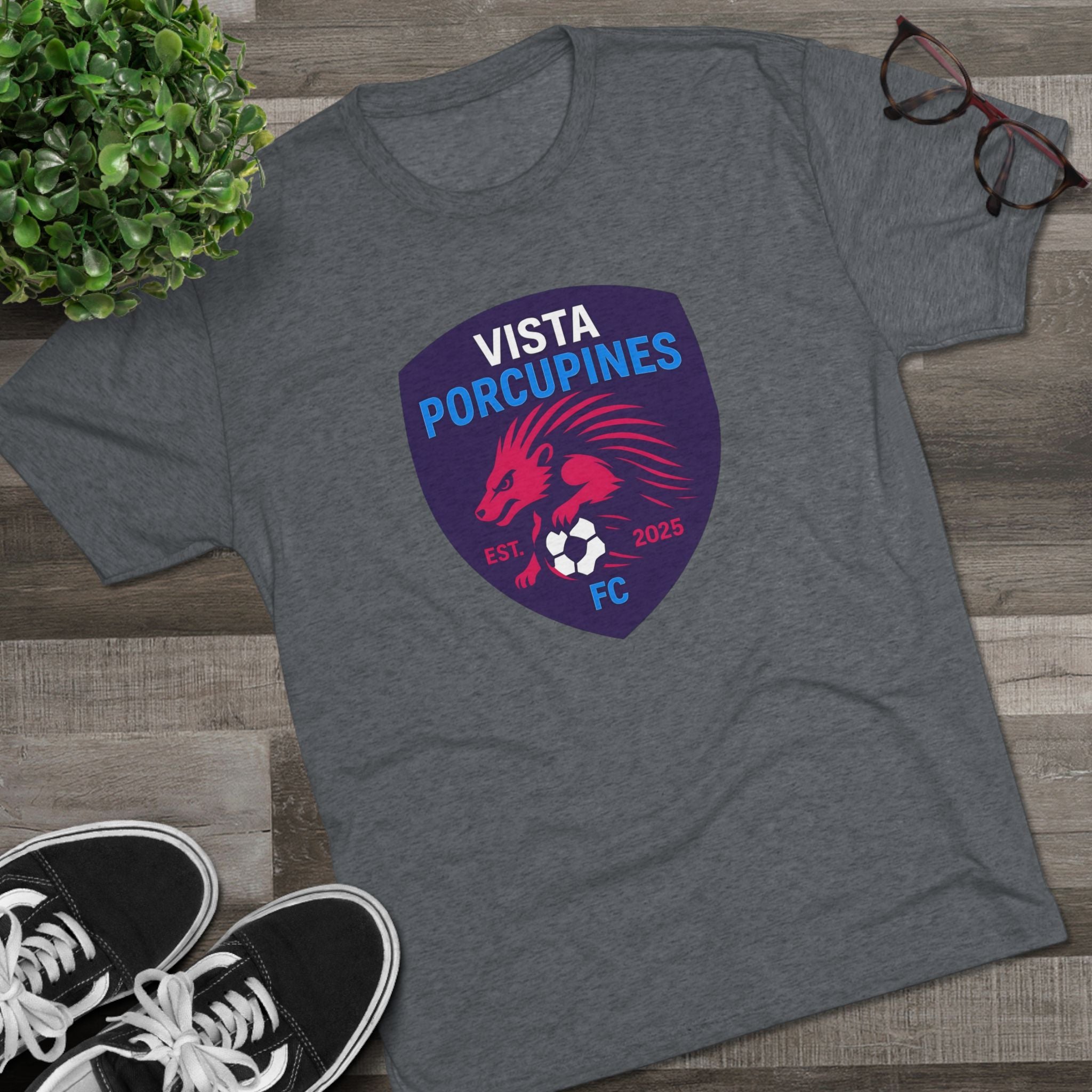 VISTA Porcupines ADULT Unisex Tri-Blend Crew Tee, ultimate softness