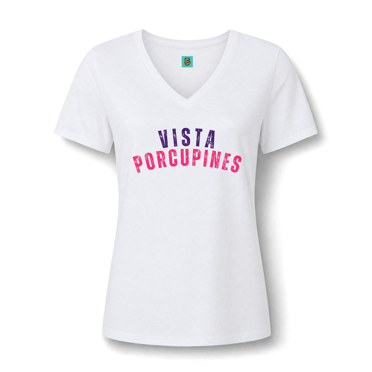 VISTA Porcupines-Women's Relaxed Heather V-Neck Tee