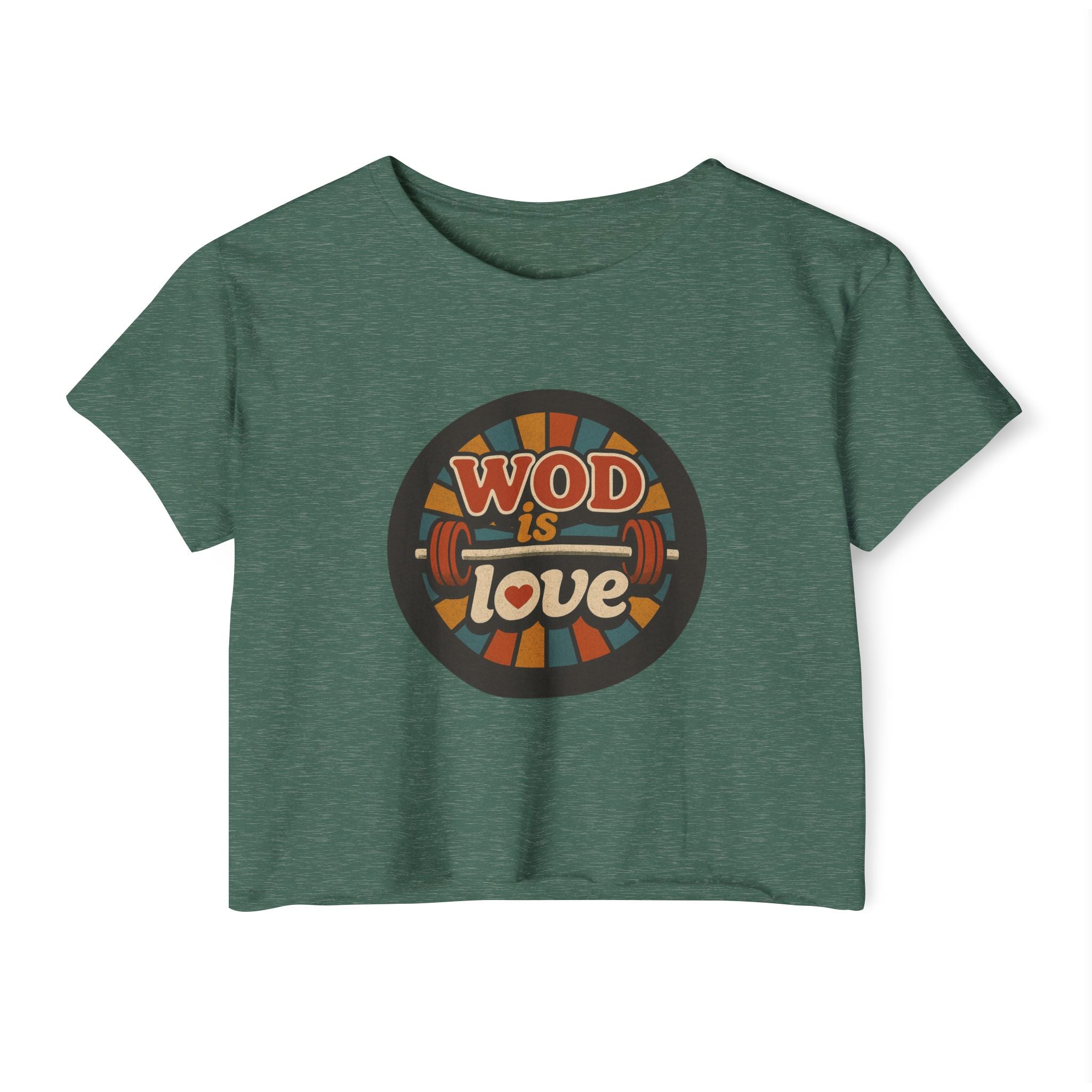 WOD Is Love Crop Top — Women’s CrossFit Festival Tee