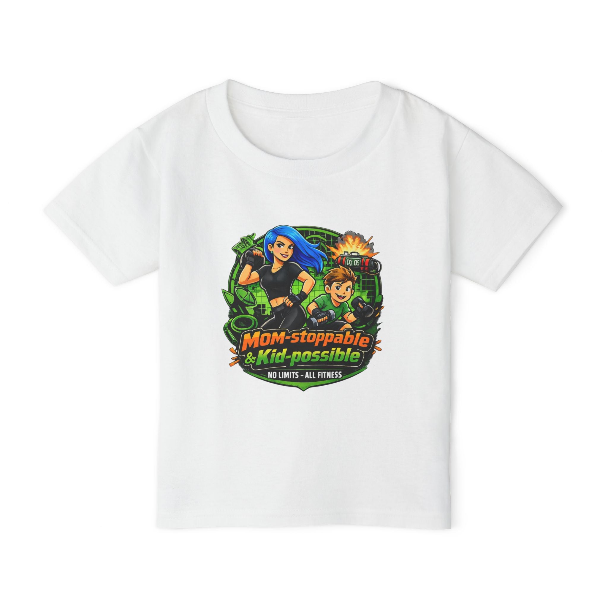 Mom-stoppable & Kid-possible Toddler T-Shirt – Cute Supermom Graphic Tee