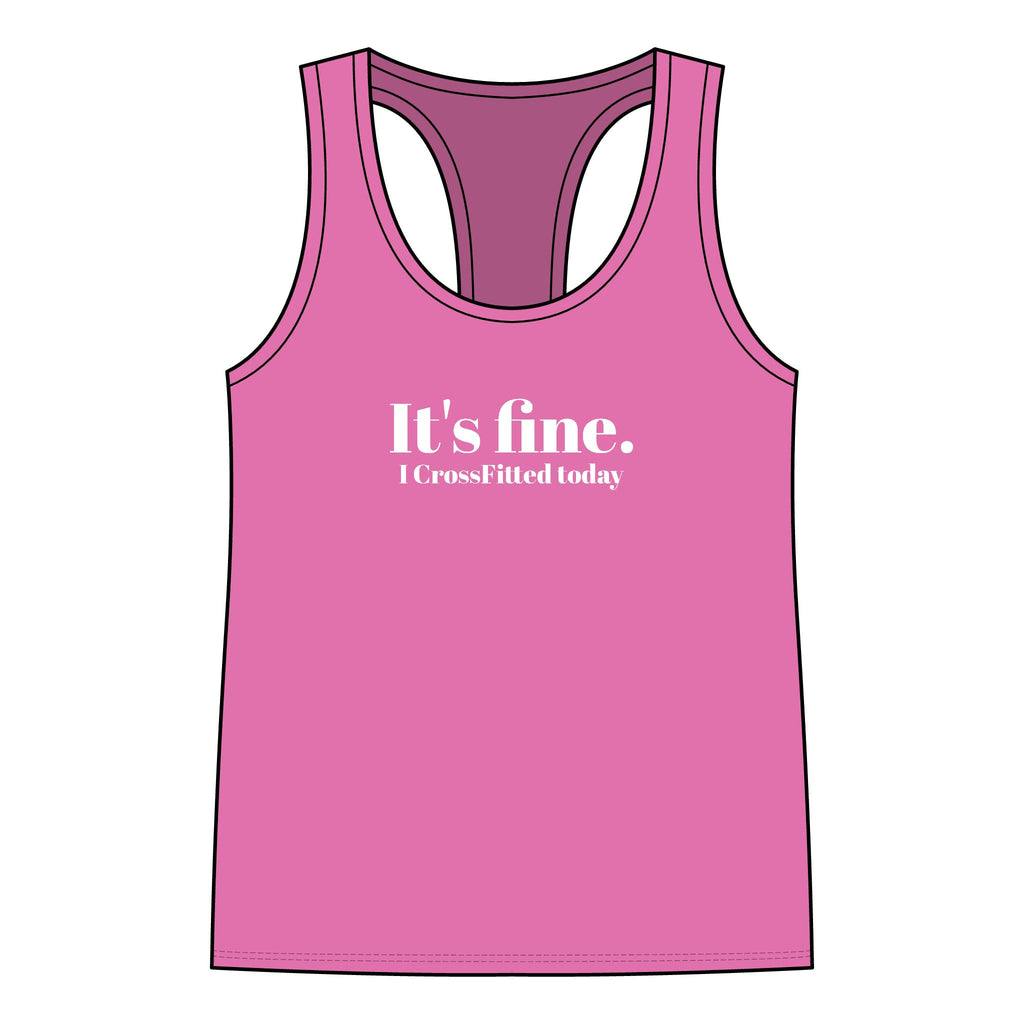 It's Fine Women's Jersey Racerback Tank