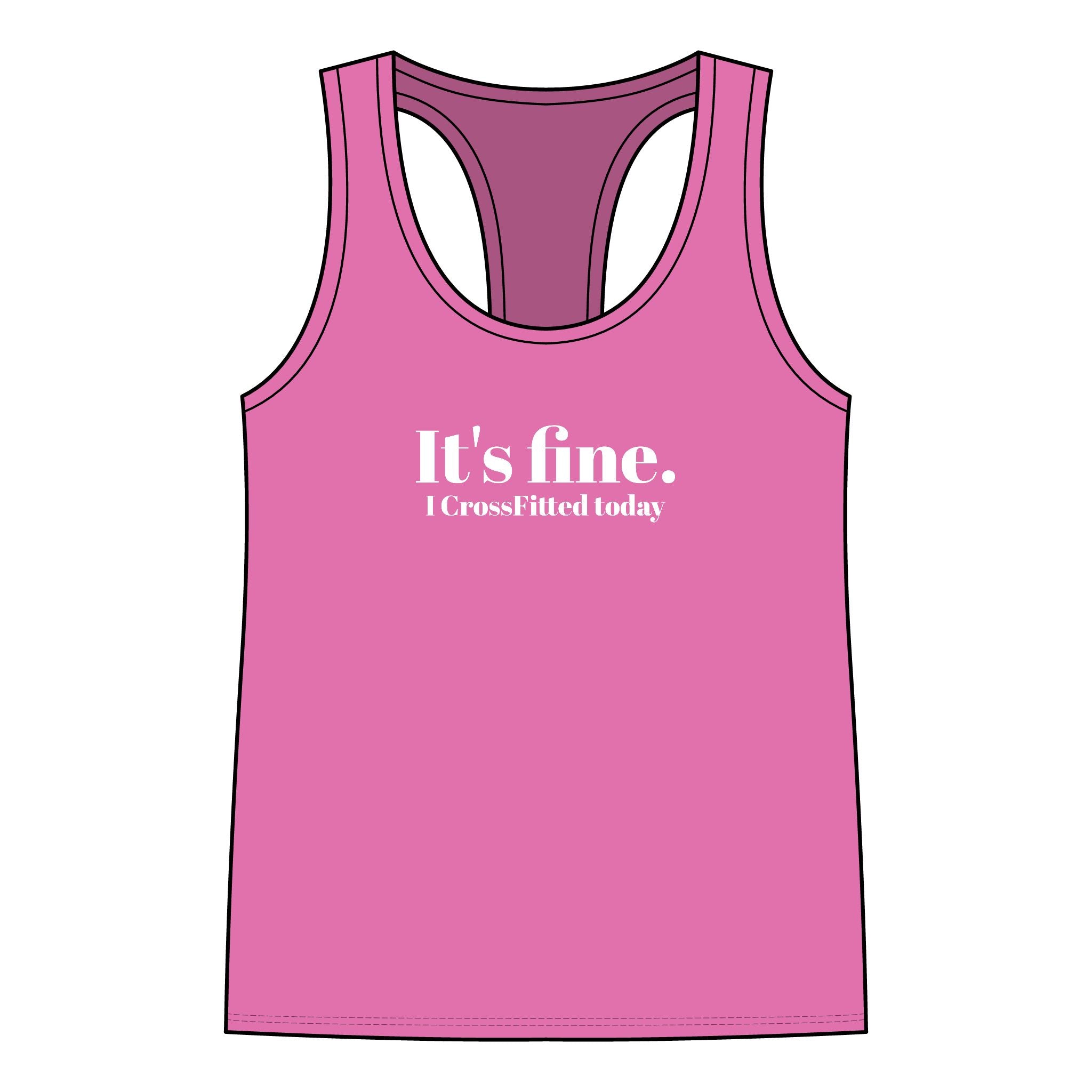 It's Fine Women's Jersey Racerback Tank