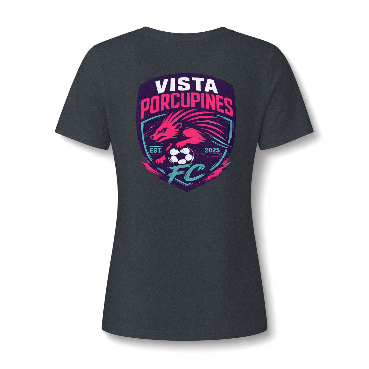 VISTA Porcupines-Women's Relaxed Heather V-Neck Tee