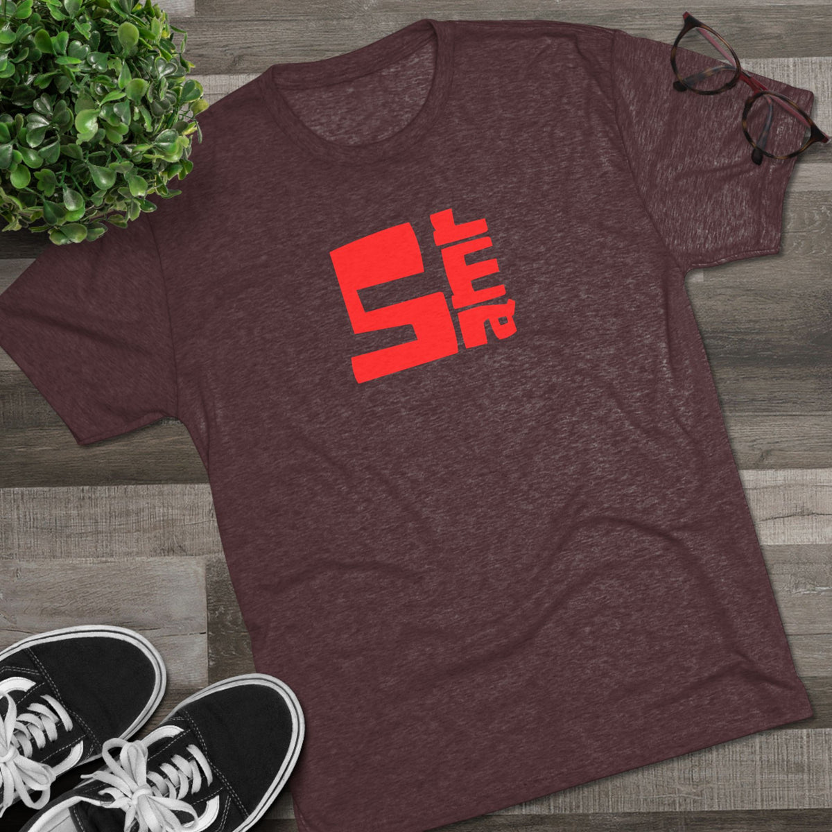5 amr--Retro Red Tri-blend Tee